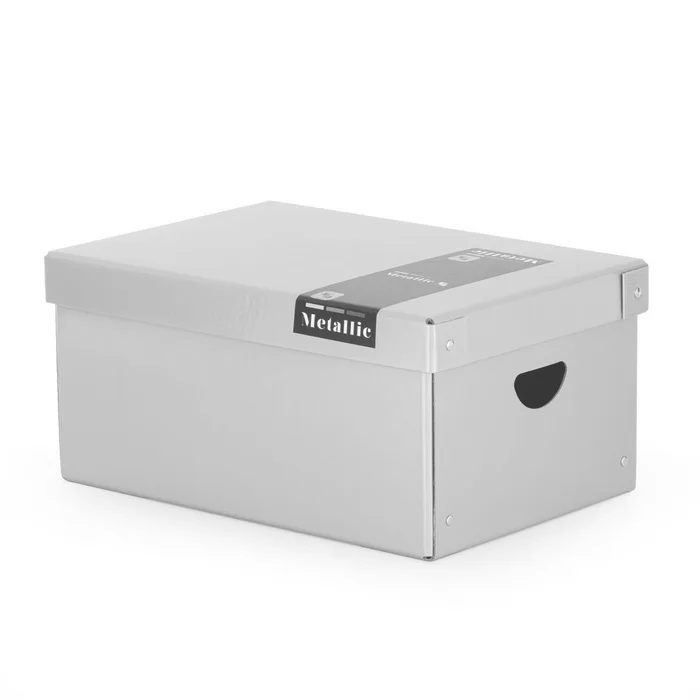 Główne zdjęcie produktu Krabice lamino velká Metallic stříbrná