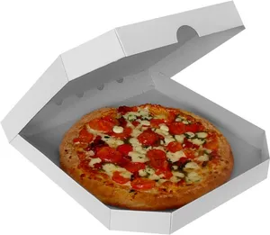 Pudełko na pizzę / ciasto 28 x 28 x 3,5 cm białe [100 szt.]