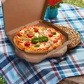 Następne zdjęcie produktu Pudełko na pizzę (z tektury falistej) kraft 32 x 32 x 3 cm [100 szt]