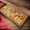 Następne zdjęcie produktu Pudełko na pizzę (z tektury falistej) kraft 60 x 40 x 5 cm [50 szt]