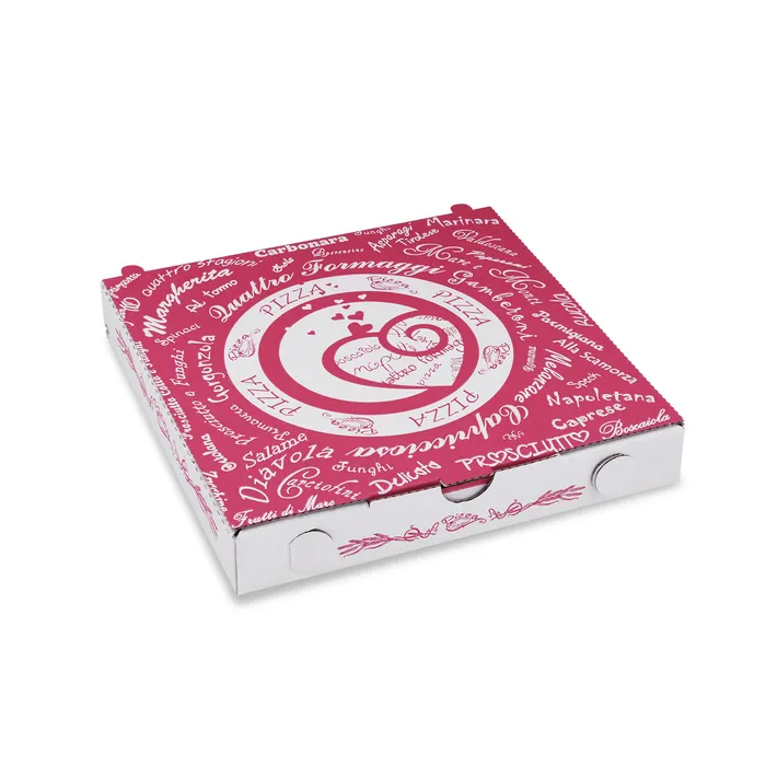 Główne zdjęcie produktu Krabice na pizzu z vlnité lepenky 20 x 20 x 3 cm [100 ks]