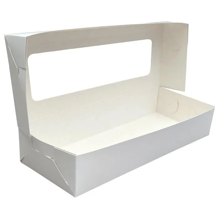 Główne zdjęcie produktu Krabice na z kusky s ok‚nkem 13 x 33 x 6 cm BÖLµ [50 ks]