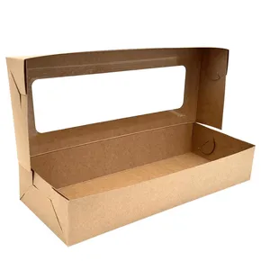 Pudeko deserowe z okienkiem 13 x 33 x 6 cm BR¤ZOWE [50 szt.]