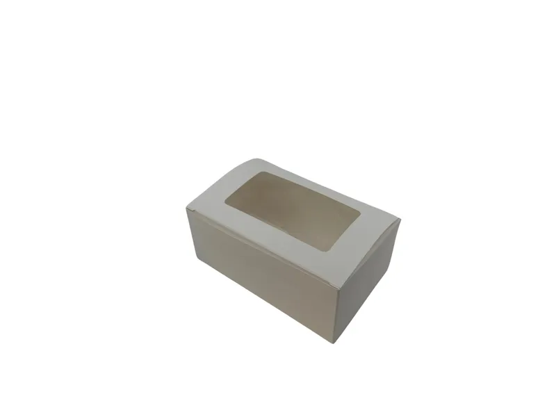 Główne zdjęcie produktu Krabička gastro IDEAL s křížovým dnem 16 x 10 x 6,5 cm s okénkem [50 ks]