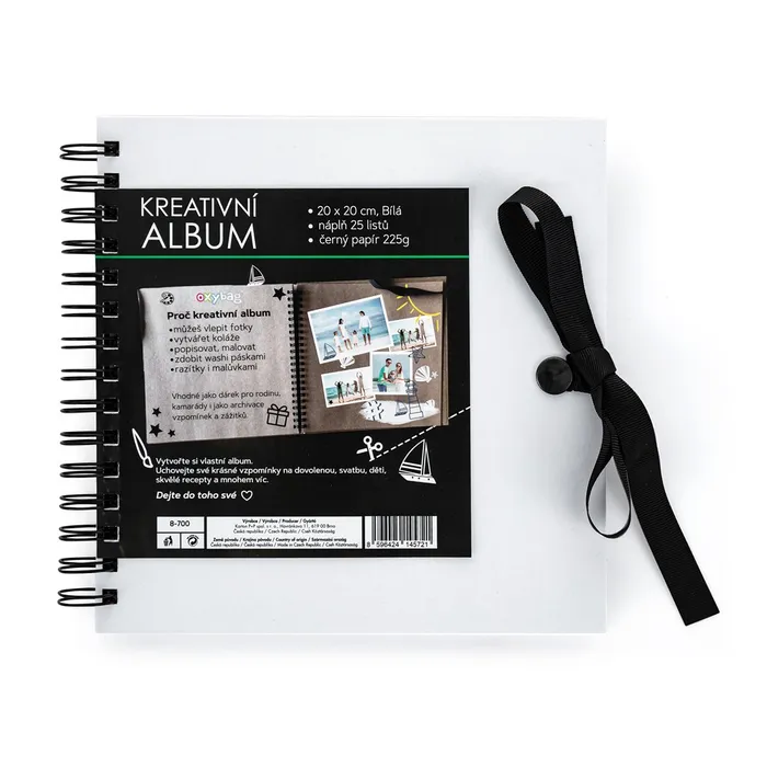 Główne zdjęcie produktu Kreativní album 20,5 x 20,5 cm bílá