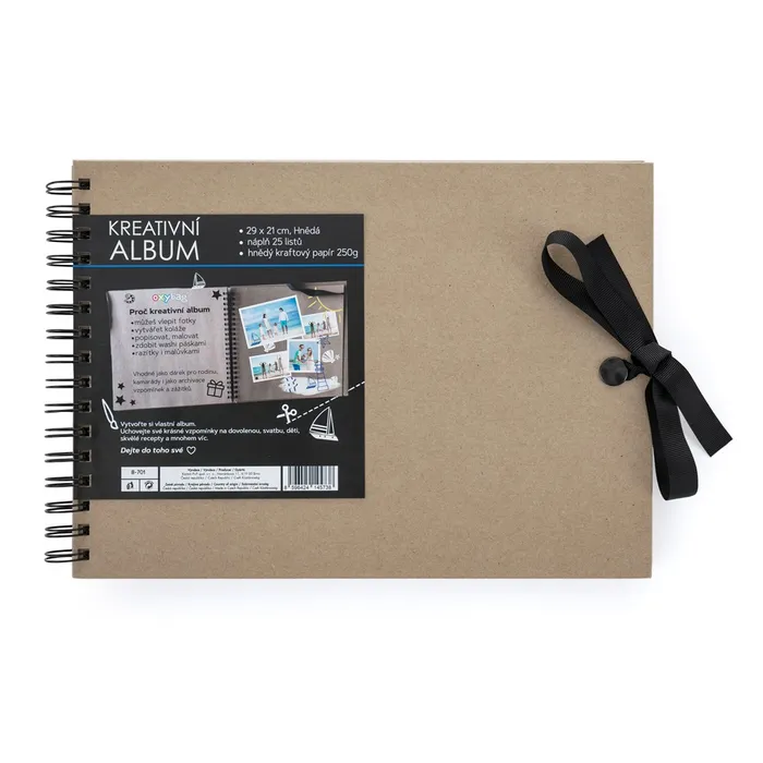Główne zdjęcie produktu Kreativní album 30 x 21,5 cm hnědá