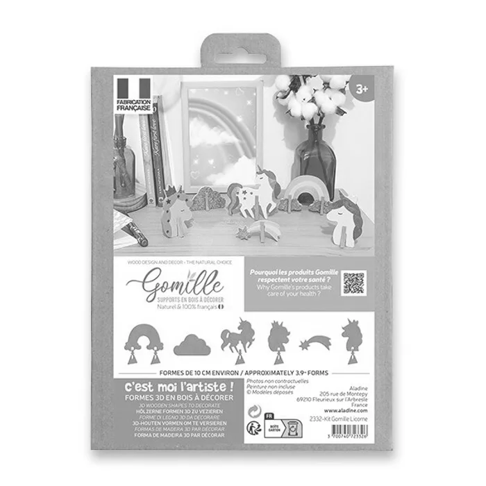 Główne zdjęcie produktu Kreativní dřevěná sada Gomille Jedonorožci
