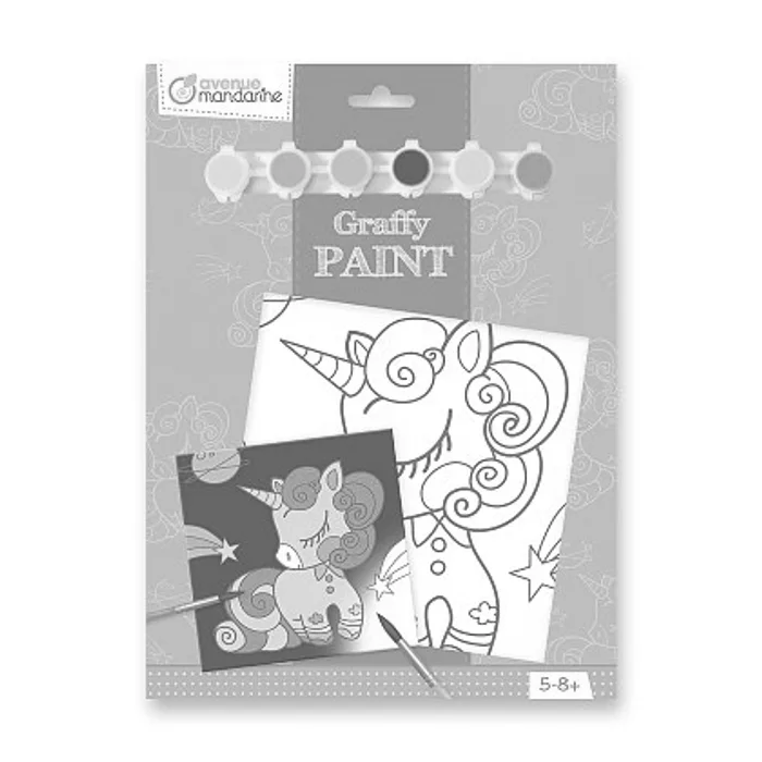 Główne zdjęcie produktu Kreativní sada Avenue Mandarine Graffy Paint - jednorožec