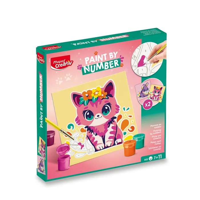 Główne zdjęcie produktu Kreativní sada Maped Creativ Paint by number kočka a králík