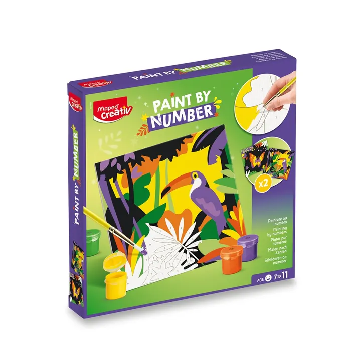 Główne zdjęcie produktu Kreativní sada Maped Creativ Paint by number tukan a motýl