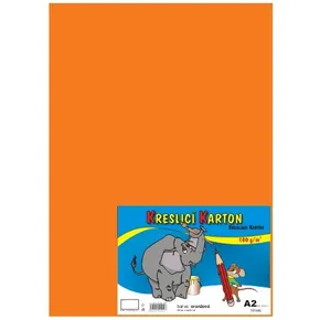 Kreslící karton A2-180g oranžový [10 listů]