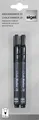 Marker kredowy, czarny, 1 - 2 mm, końcówka stożkowa, płyn, SIGEL