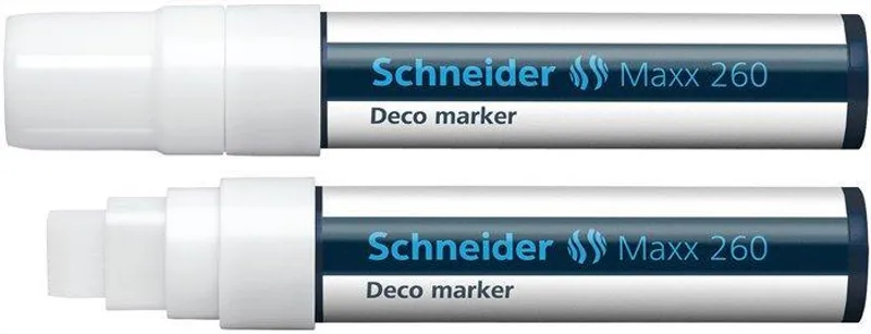 Główne zdjęcie produktu Křídový popisovač "Maxx 260", bílá, 2-15mm, tekutý, SCHNEIDER