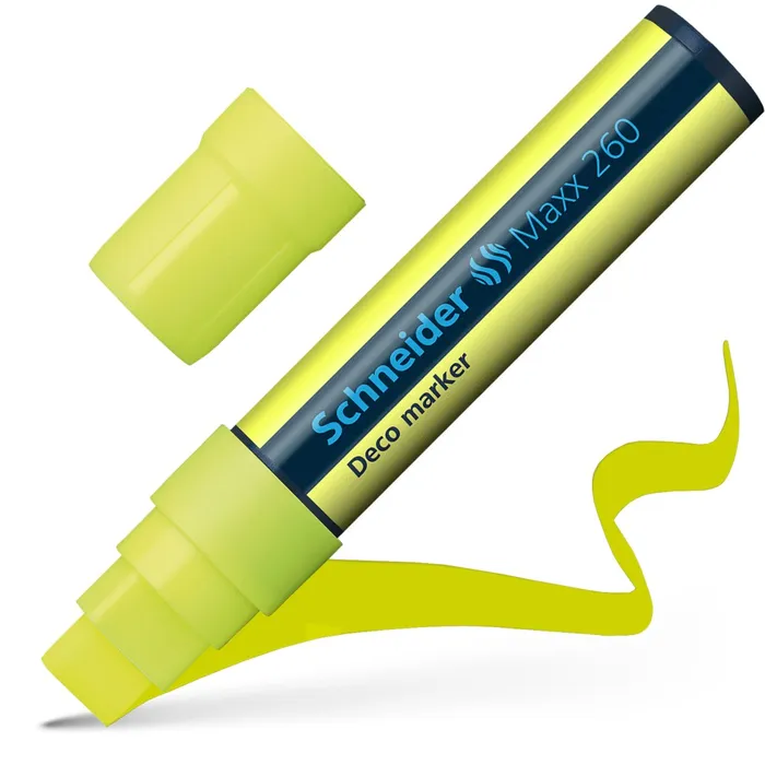 Główne zdjęcie produktu Křídový popisovač "Maxx 260", žlutý, 2-15mm, SCHNEIDER