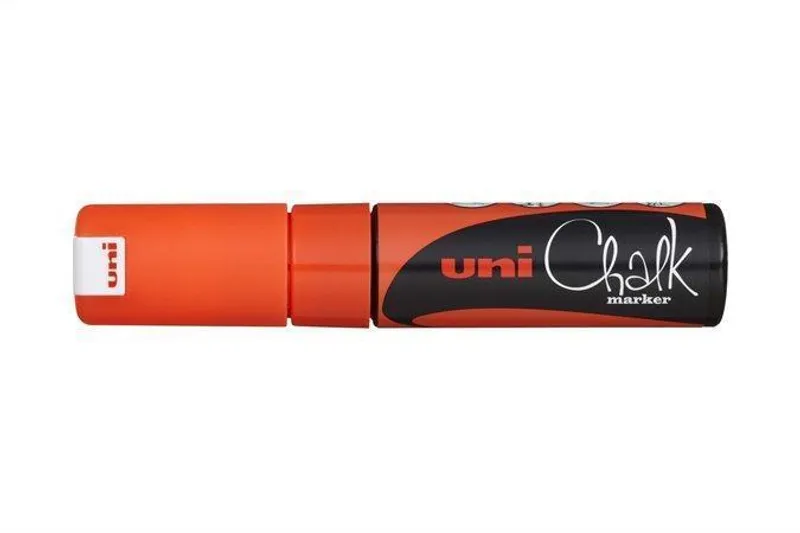 Główne zdjęcie produktu Křídový popisovač "PWE-8K", fluorescenční oranžová, 8mm, UNI