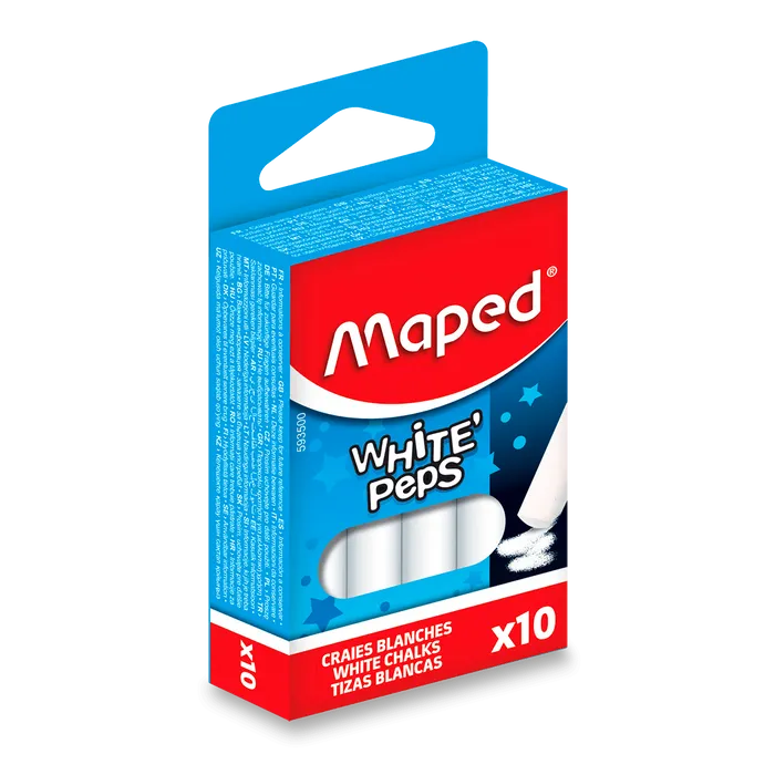 Główne zdjęcie produktu Křídy Maped - bílé, 10 ks