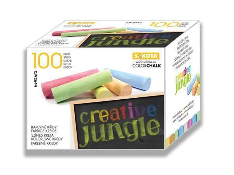 Główne zdjęcie produktu Křídy na tabuli kulaté "Creative Jungle", mix barev