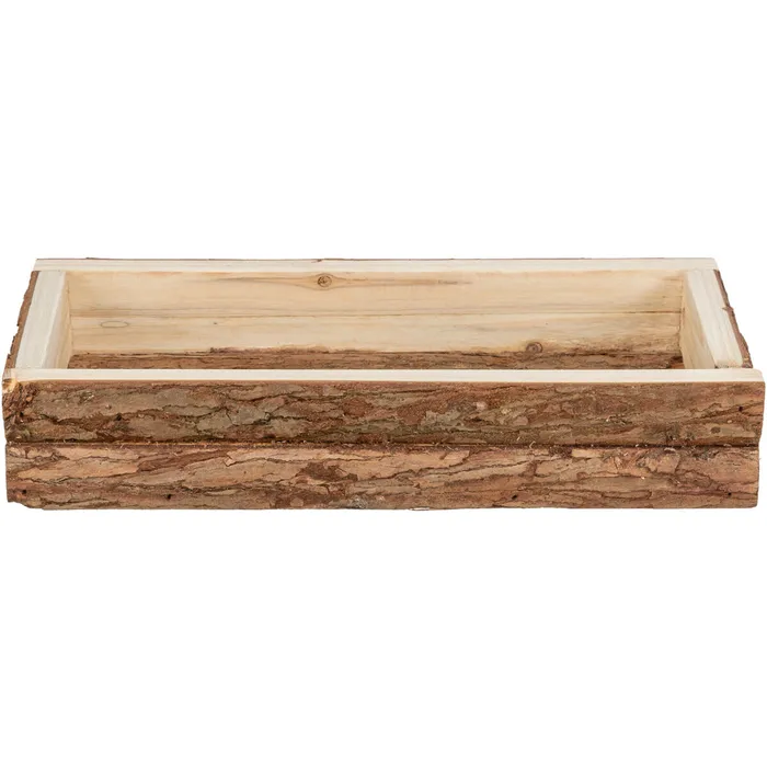 Główne zdjęcie produktu Krmná miska pro hlodavce, 450 ml/ 27 x 5 x 13 cm, borové dřevo