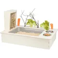 Następne zdjęcie produktu Stacja karmienia - bar + miski, żłób - 70 x 41 x 47 cm, drewno/stal nierdzewna/plastik