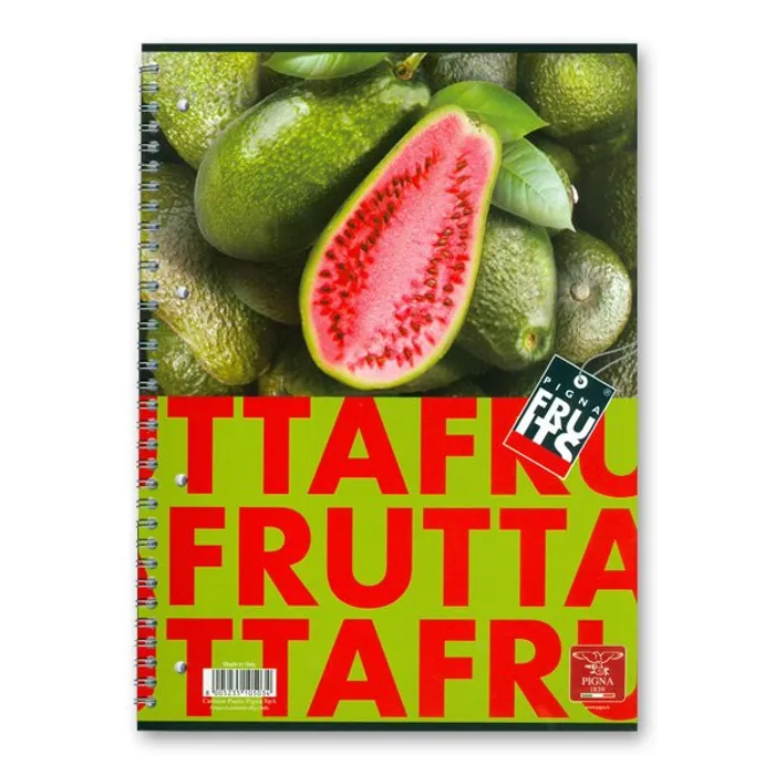 Główne zdjęcie produktu Kroužkový blok Pigna Fruits A4, linkovaný, 80 listů, mix motivů