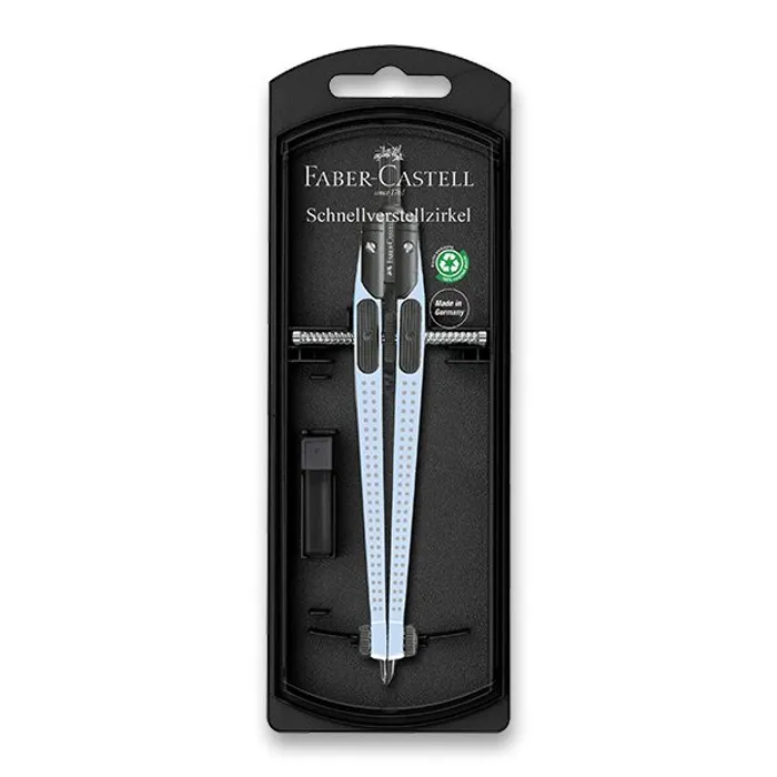 Główne zdjęcie produktu Kružítko Faber-Castell Grip Quick-Set Compass Sky Blue