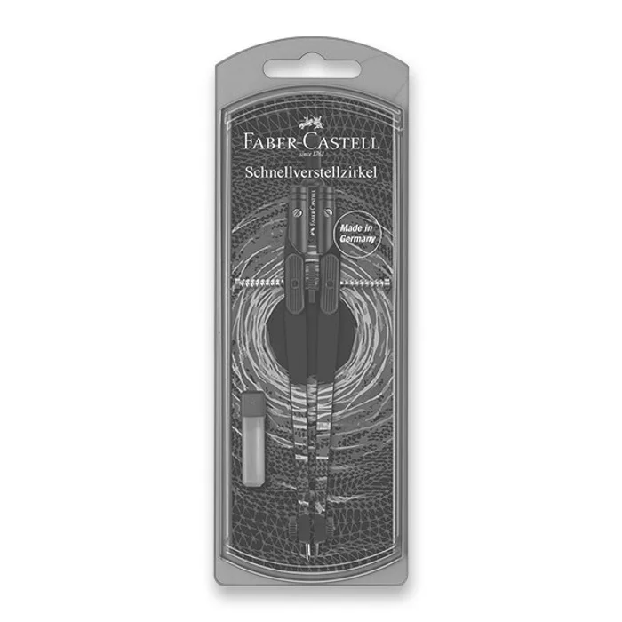 Główne zdjęcie produktu Kružítko Faber-Castell Grip Quick Set Compass Trend Shiny Twist tm. modrá