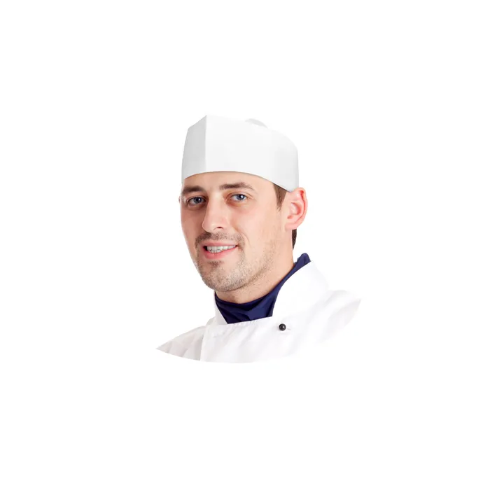 Główne zdjęcie produktu Kuchařská čepice lodička (PAP) bílá 55-62 x 8 cm [100 ks]