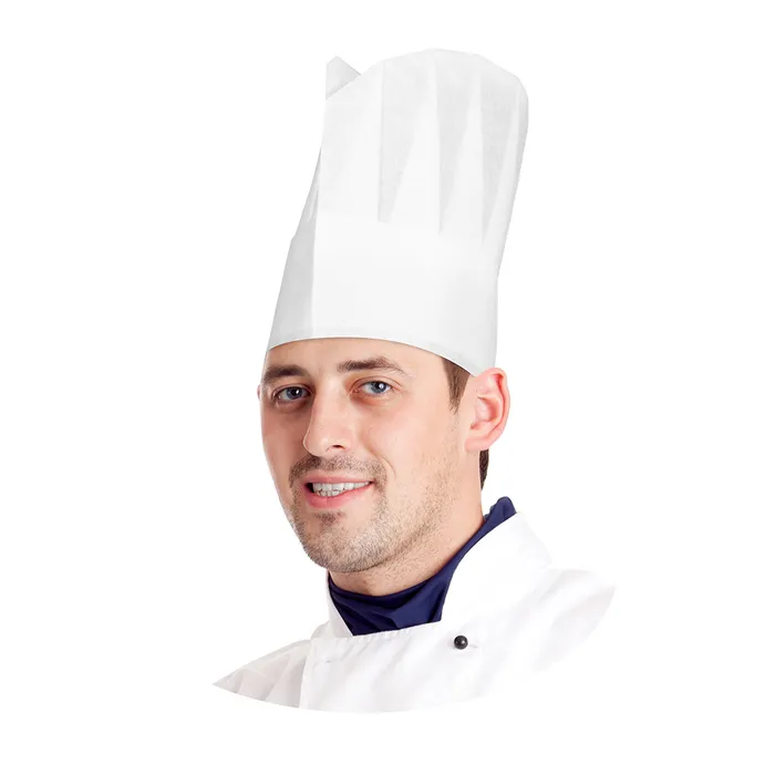 Główne zdjęcie produktu Kuchařská čepice papírová, bílá 23 cm [10 ks]