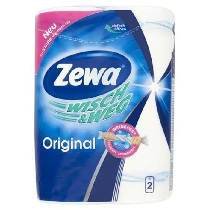 Główne zdjęcie produktu Kuchyňské utěrky, 2 vrstvy, 2 ks, ZEWA "Wisch&Weg Klassik"