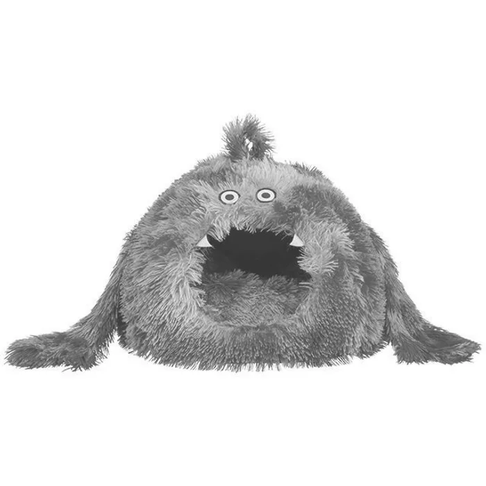 Główne zdjęcie produktu Kukaň MONSTER, 46 x 33 x 46 cm, dlouhovlasý plyš, růžově červená - LIMITOVANÁ NABÍDKA