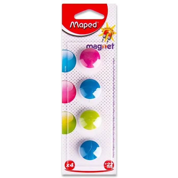 Główne zdjęcie produktu Kulaté magnety Maped - průměr 22 mm - mix barev, 4 ks