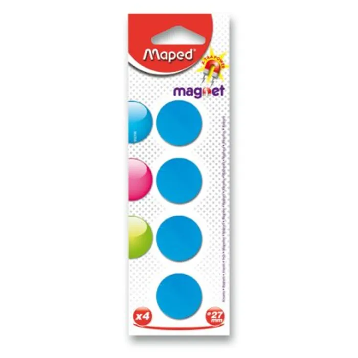 Główne zdjęcie produktu Kulaté magnety Maped - průměr 27 mm - mix barev, 4 ks