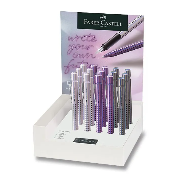 Główne zdjęcie produktu Kuličková tužka Faber-Castell Grip Edition Glam XB stojánek 15 ks