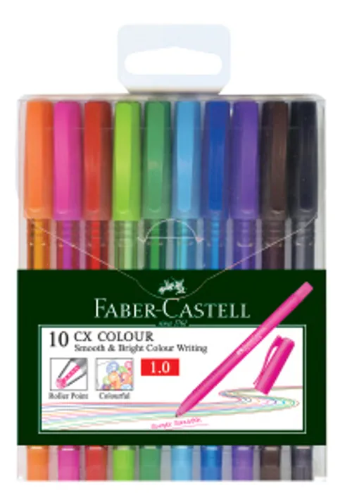 Główne zdjęcie produktu Kuličkové pero CX Color 1.0mm, plastové pouzdro 10ks Faber Castell 247201