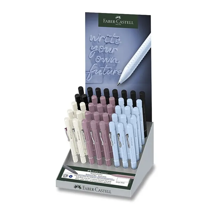 Główne zdjęcie produktu Kuličkové pero Faber-Castell Grip 2010 Harmony stojánek, 40 ks, hrot XB