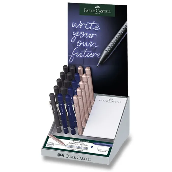 Główne zdjęcie produktu Kuličkové pero Faber-Castell Grip 2011 XB, stojánek 20 ks, mix barev
