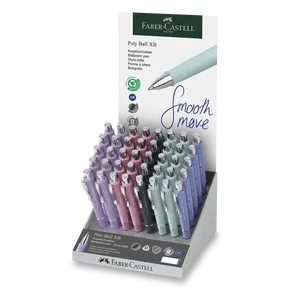 Piórnik kulkowy Faber-Castell Poly Ball Silver z podstawką, 40 szt.