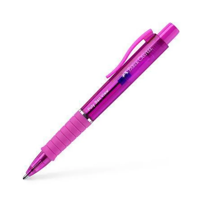 Główne zdjęcie produktu Kuličkové pero Faber-Castell Poly Ball View Aurora Electric Fuchsia