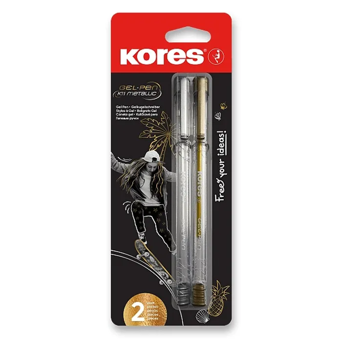 Główne zdjęcie produktu Kuličkové pero K11 Metallic Pen Kores 2 ks