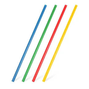 Słomki plastikowe JUMBO mix kolorów 25 cm średnica 8 mm [500 szt.] (wielokrotnego użytku)
