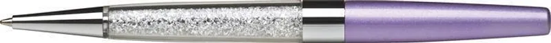 Główne zdjęcie produktu Kuličkové pero s bílými krystaly v dolní části "MADE WITH SWAROVSKI ELEMENTS", světle fial