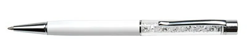 Główne zdjęcie produktu Kuličkové pero, SWAROVSKI® Crystals, bílá, 14 cm