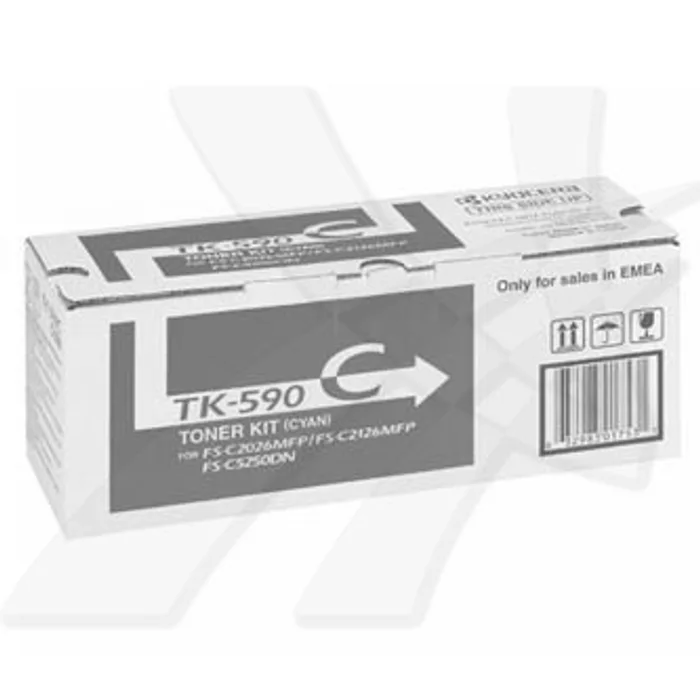 Główne zdjęcie produktu Kyocera originální toner TK590C, cyan, 5000str., 1T02KVCNL0, Kyocera FS-C 2026, 2126MFP,