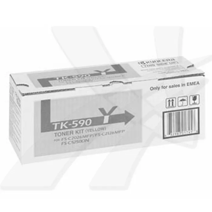 Główne zdjęcie produktu Kyocera originální toner TK590Y, yellow, 5000str., 1T02KVANL0, Kyocera FS-C 2026, 2126MFP