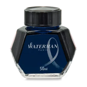 Atrament do butelek Waterman niebieski czarny