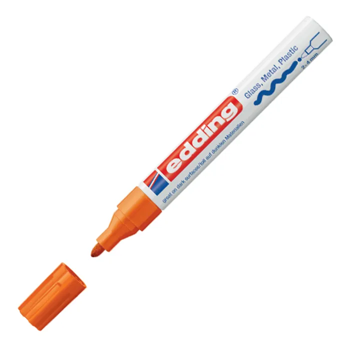 Główne zdjęcie produktu Lakový popisovač "750", oranžová, 2-4mm, EDDING