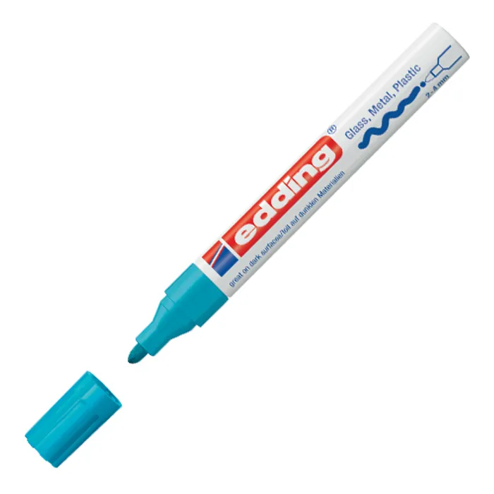 Główne zdjęcie produktu Lakový popisovač "750", světle modrá, 2-4mm, EDDING