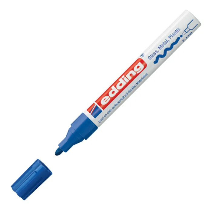 Główne zdjęcie produktu Lakový popisovač "750", tmavě modrá, 2-4mm, EDDING