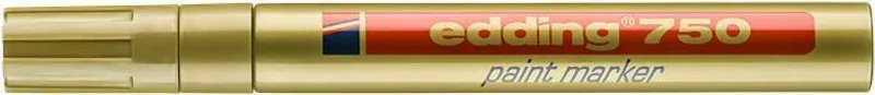 Główne zdjęcie produktu Lakový popisovač "750", zlatá, 2-4mm, EDDING
