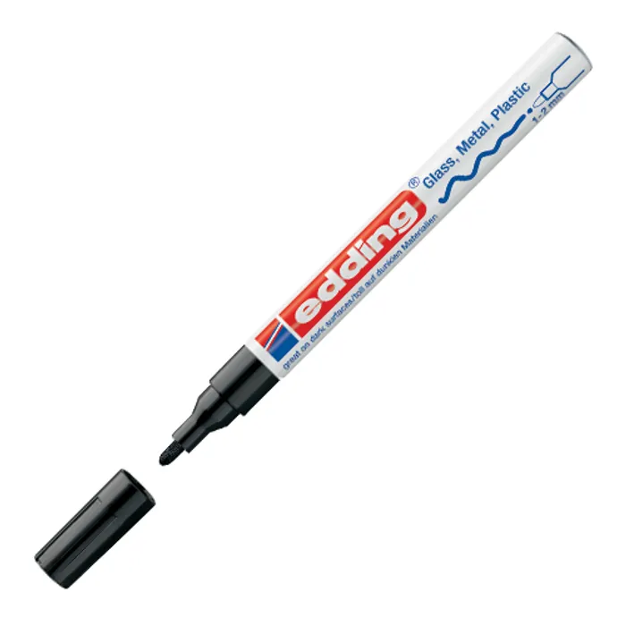Główne zdjęcie produktu Lakový popisovač "751", černá, 1-2mm, EDDING
